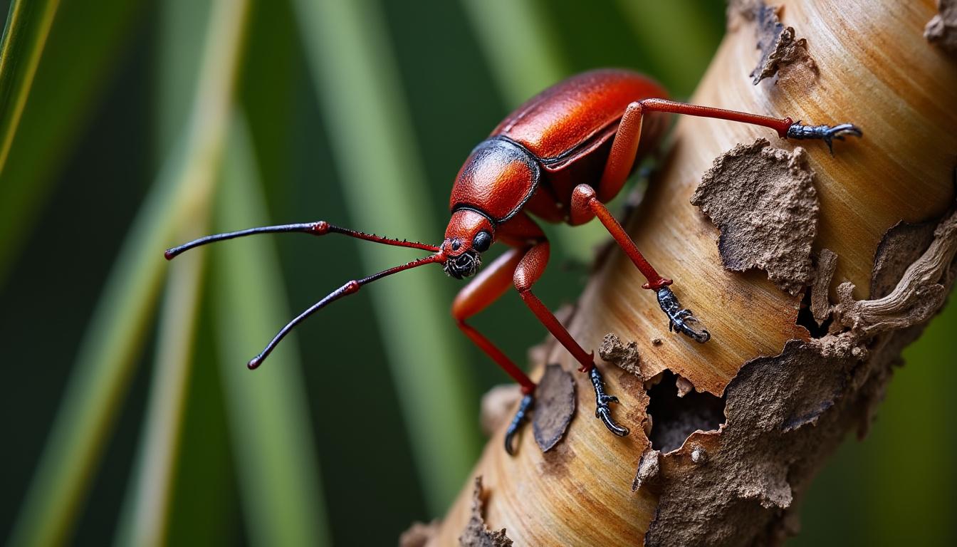 découvrez tout sur le charançon rouge, un insecte nuisible qui affecte les cultures. apprenez à l'identifier, comprendre son impact et découvrir les méthodes de lutte efficaces.